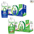 Orgain Clean Protein Shake Grass Fed Dairy Vanilla Bean (Pack of 12) and Orgain Organic Nutritional Protein Shake Strawberries &amp Cream (Pack of 12)