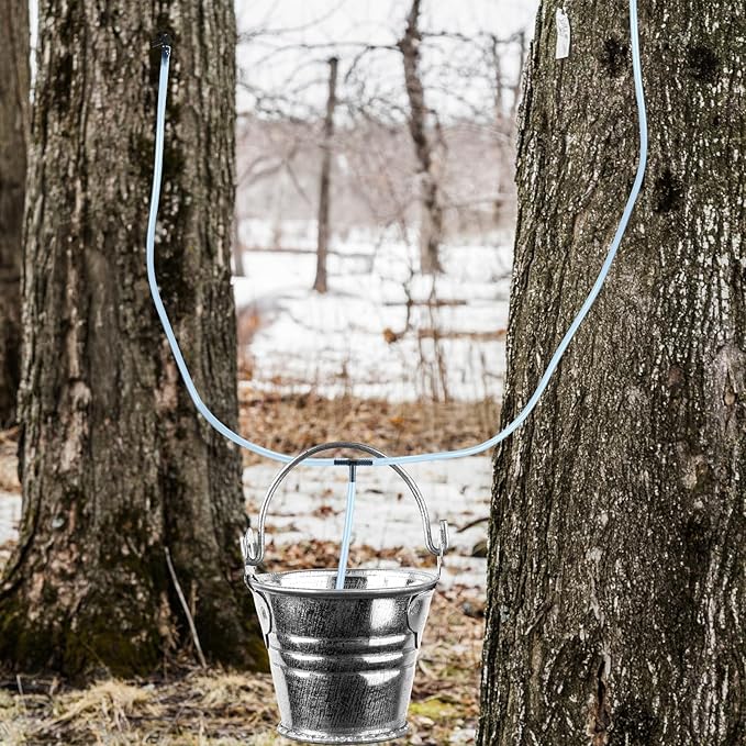 Joyfolk Maple Syrup Tapping Kit Include 118 ft Tree Tapping Tubing Line 20 Syrup Taps 10 T-type Water Pipe Connecting Pipe and 1 Maple Tap Drill Bit for Experts