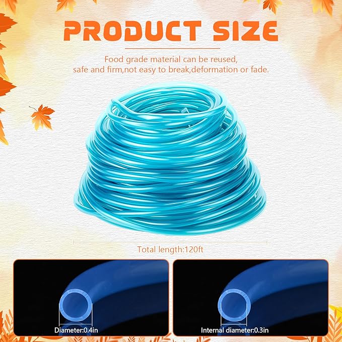 Joyfolk Maple Syrup Tapping Kit Include 118 ft Tree Tapping Tubing Line 20 Syrup Taps 10 T-type Water Pipe Connecting Pipe and 1 Maple Tap Drill Bit for Experts