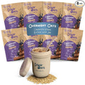 Dozy Oats Overnight Oatmeal Packets Cinnamon Raisin Multipack with Rolled Oats Chia Seeds Date Powder Cinnamon and Raisins. Gluten-Free Natural Source of Protein and Fiber 8-Pack and Jar
