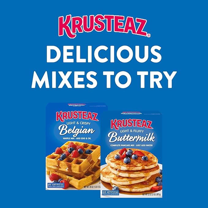 Krusteaz Light Fluffy Pancake Mix No Artificial Flavors Colors or Preservatives Buttermilk 32 Ounce (Pack of 12)