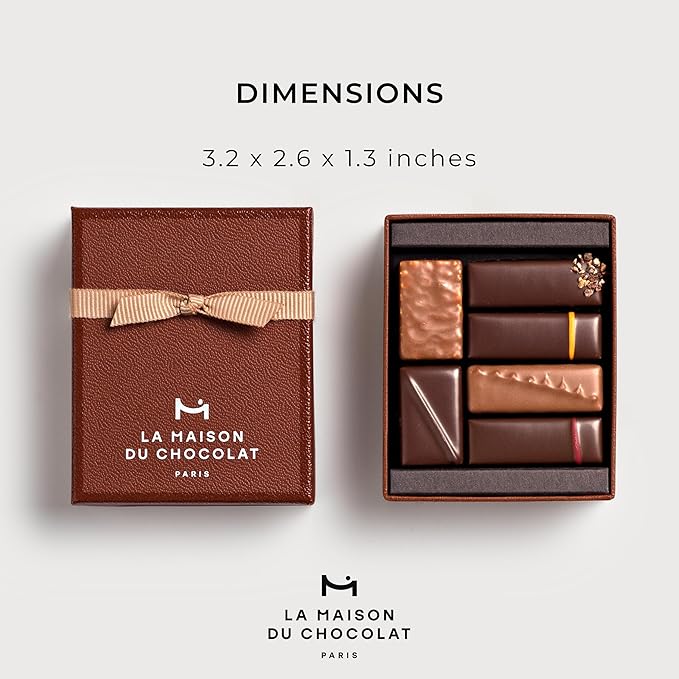 LA MAISON DU CHOCOLAT Gesture Gift Box Gourmet Dark And Milk French Chocolate Gift Box (6 Pieces)