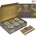 Teabloom Masters Collection - Six Rare Single-Origin Organic Loose Leaf Teas - Milky Oolong White Silver Needle Big Red Robe Golden Monkey Jade and White Tip Oolong