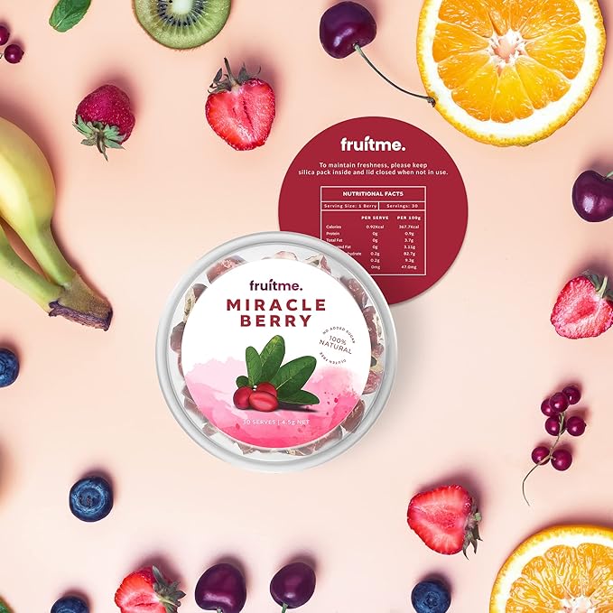 Miracle Berry Whole Fruit - 30 Gently Dried Miracle Fruit Seedless Halves - Sweeten Those Sour Moments with Unique Taste Changing Magic Berry