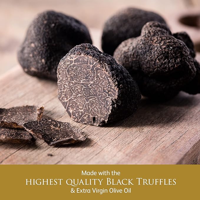 TruffleHunter - Black Truffle Oil - Extra Virgin Olive Oil for Cooking &amp Seasoning - 3.38 Oz