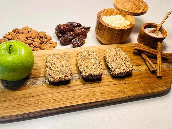 CuraBar Protein Bars – 17g Protein Low Carb Gluten Free Dairy Free Healthy Snack Seed Oil Free No Artificial Ingredients 12 Count Apple Cinnamon