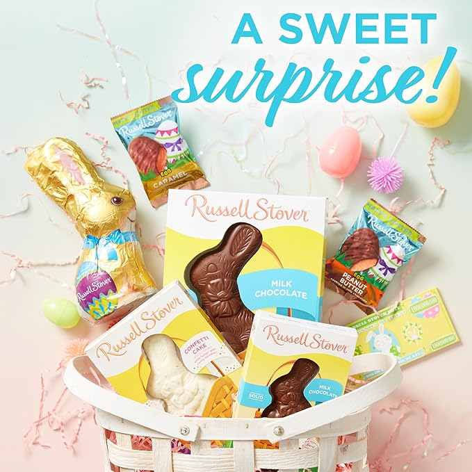 Russell Stover Easter Peanut Butter Milk Chocolate Easter Egg 1.3 oz each