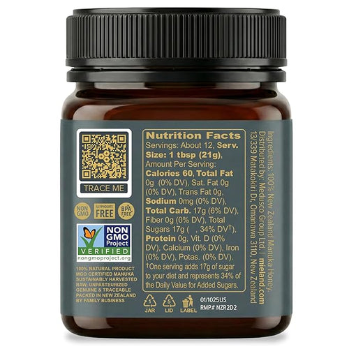 100% Certified Pure New Zealand Manuka Honey MGO 300+ | Raw Unpasteurized Natural Honey | Fully Traceable Non-GMO Glyphosate Free Lab Tested (250g)