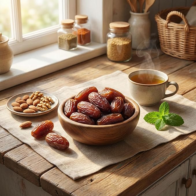 California Grown Dates 5 lb Bulk Fresh Whole Dates in Resealable Bag Naturally Sweet Snack Great for Baking Smoothies &amp Cooking NON GMO Gluten Free Vegan No Preservatives