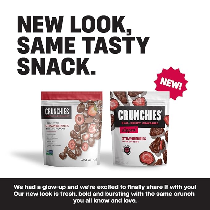 Crunchies Freeze-Dried Fruits 100% All Natural Crispy Fruit Non GMO and Kosher Resealable Freeze Dried Fruit Snack Packs Pack of 6 (Strawberry Lovers Variety Pack)
