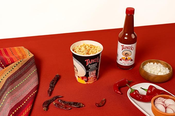 Tapatio Spicy Ramen Noodle Soup Cup - Extra Spicy Flavor - 2.29 Oz (Bulk Case of 12)