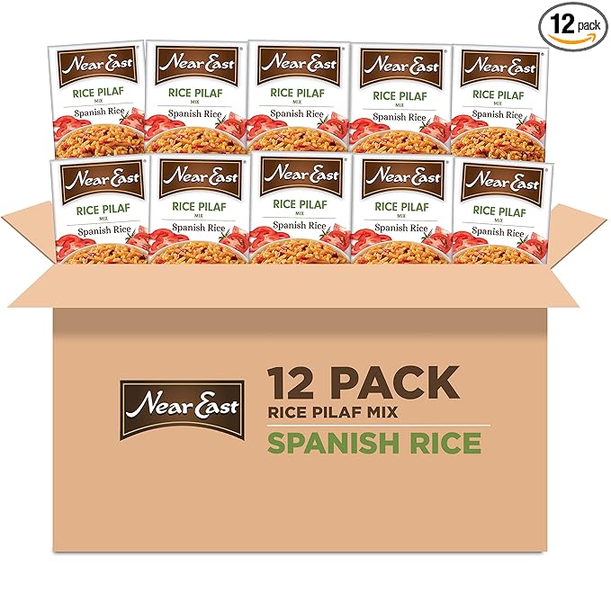 Near East Rice Pilaf Mix Spanish Rice 6.75oz Boxes (12 Pack)