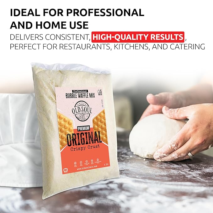 OldSoul Baking Mix | Dough Mix | Bubble Waffle Batter Mix | Original Flavor (5 Lbs Traditional)