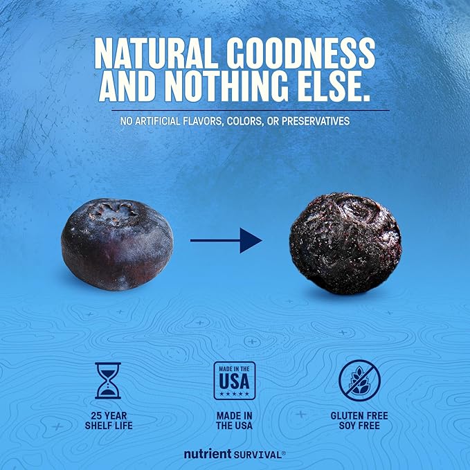 Freeze-Dried Blueberries - #10 Can | 25-Year Shelf Life | Emergency Food