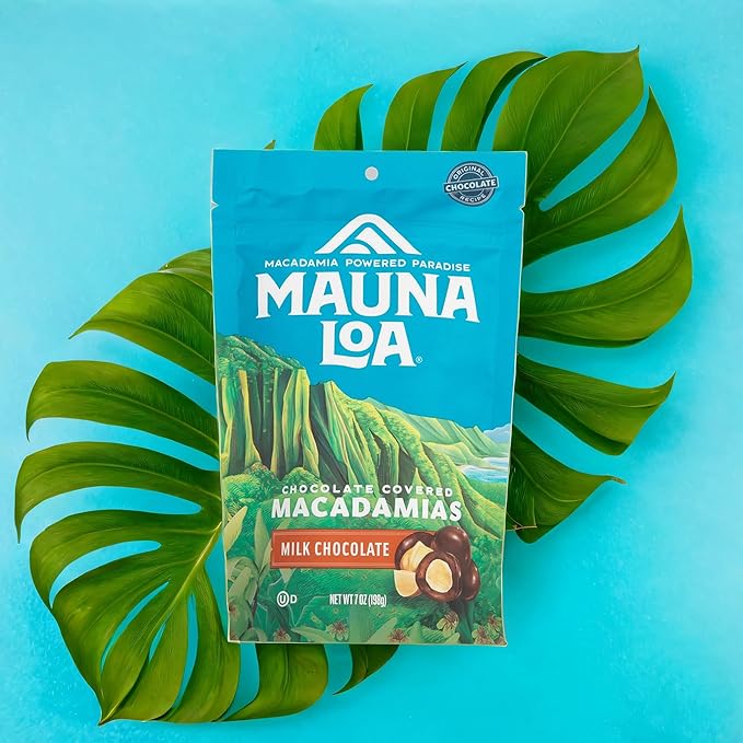Mauna Loa Premium Hawaiian Chocolate Covered Macadamia Nuts Milk Chocolate Cocoa Dusted 8 Oz Bag (Pack of 1)