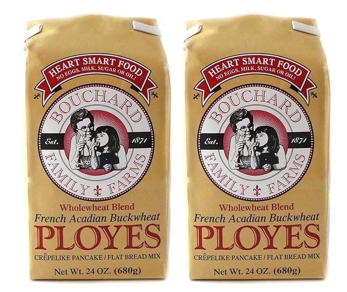 Bouchard Family Farms Wholewheat Blend French Acadian Buckwheat Ployes Crepelike Pancake/Flat Bread Mix (Pack of 2) 24 oz