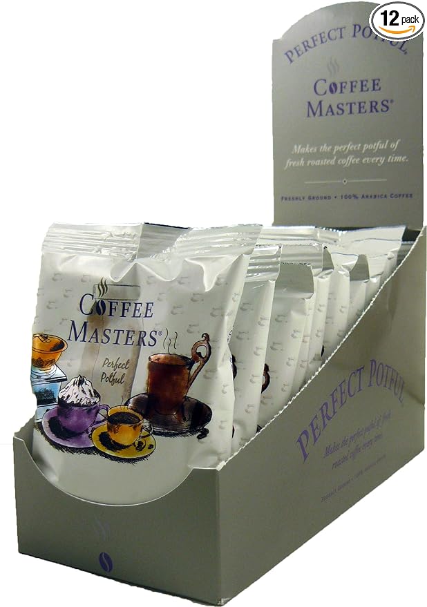 Coffee Masters Perfect Potful Hazlenut Ground Coffee 1.5-Ounce Packets (Pack of 12)
