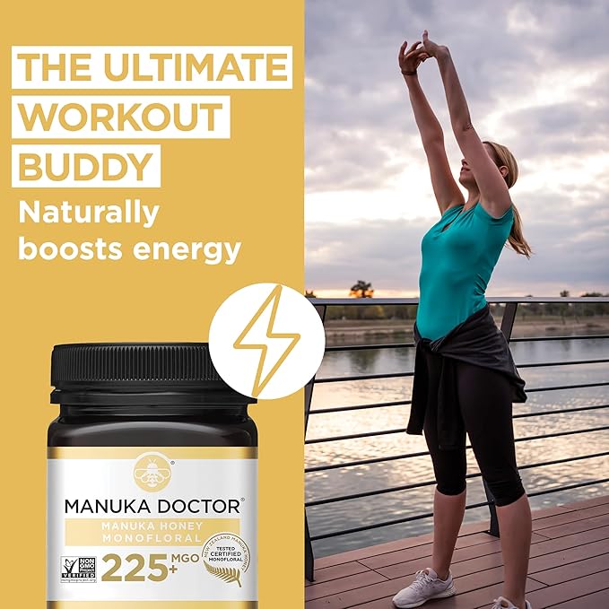 Manuka Doctor - MGO 225+ Manuka Honey Monofloral 100% Pure New Zealand Honey. Certified. Guaranteed. Raw. Non-GMO (8.75 oz)
