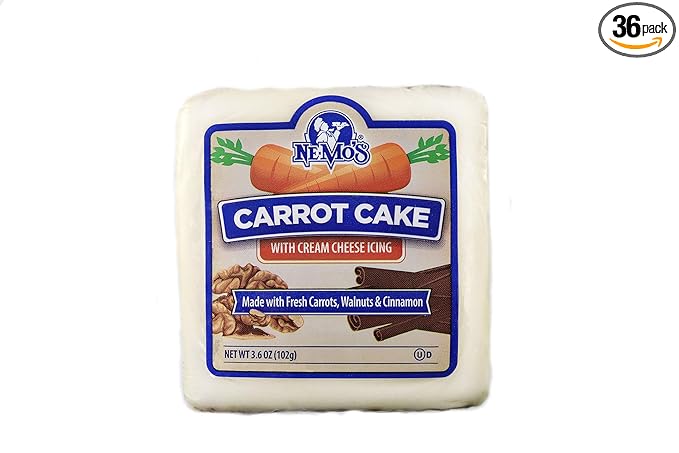 Ne-Mo's Bakery Carrot Cake Squares - 36 Pack