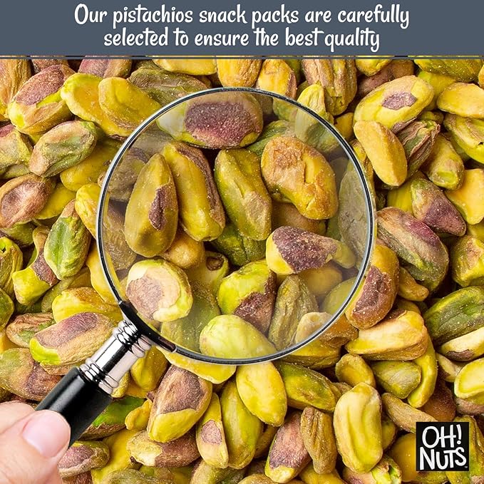 Oh! Nuts Pistachios No Shell - Roasted Unsalted - 1 lb - Shelled California Pistachios - Packed in New York Zip-Seal Bag for Exceptional Freshness