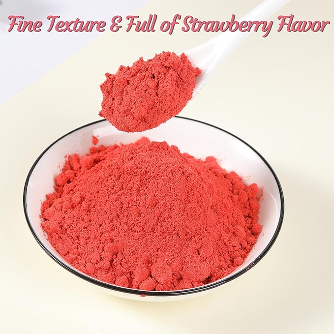 Premium Freeze Dried Strawberry Powder 4 Oz100% No Sugar AddedNatural Strawberry Powder for BakingNo Additives.