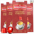 Roastesso Aluminum Espresso Capsules Gourmet Cubanito Cuban Blend Compatible with Nespresso Original Machines Dark Roast Intensity 9 Ristretto Recyclable Coffee Pods Packed in USA (40 Count)
