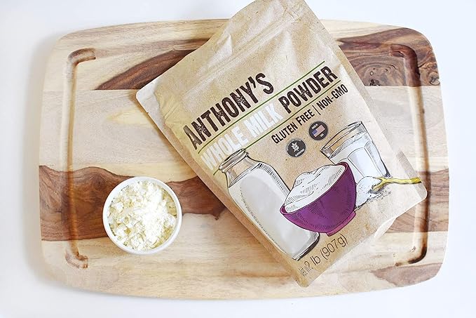 Anthony's Whole Milk Powder 2 lb Gluten Free Non GMO Made in USA (Pack of 2)