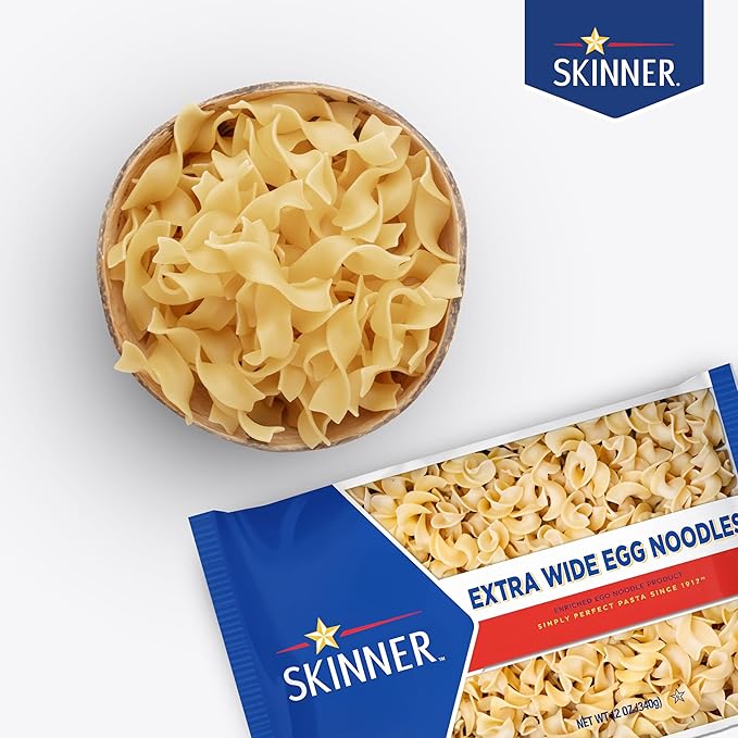 Skinner Extra Wide Egg Noodle Pasta 12 Pack (12 oz Each) – Pantry Staple for Casseroles Soups &amp Satisfying Meals