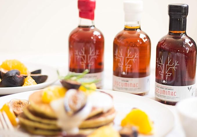 Escuminac Organic Maple Syrup Gift Set | 3 Harvests Included From Delicate to Strong Taste | 100% Pure Canadian Maple Syrup | Gourmet Tasting Trio