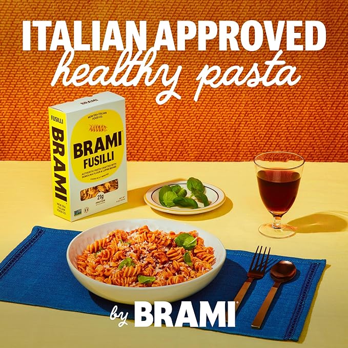 Brami Radiatori Italian Protein Pasta | Low Carb | High Fiber | High Protein | Keto | Non-GMO | Made in Italy | Dry Pasta | Semolina Pasta | Fortified with Heart Healthy Lupini Beans | 8oz (Pack of 6)