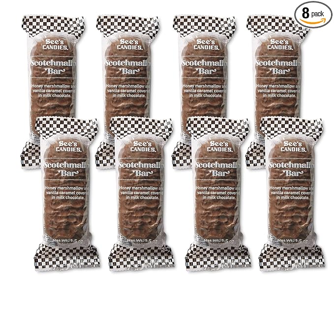 See's Candies 12 oz Milk Scotchmallow Bars (8 individually wrapped bars)