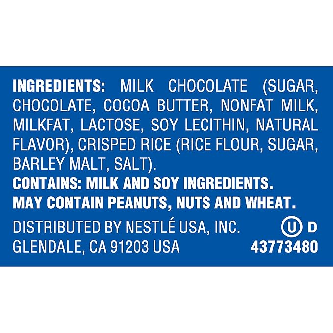 Crunch Creamy Milk Chocolate with Crisped Rice 11 Ounce
