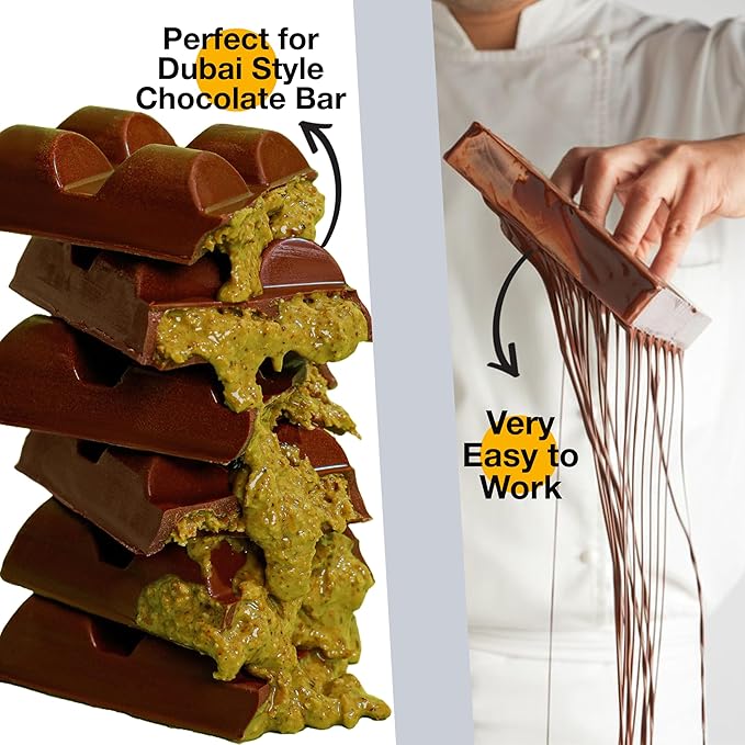 Premium Italian Melting Chocolate Candy Melts 5 Lbs | Only 5 Natural Ingredients | GMO and Gluten Free | Milk DeLuxe Compound Choco | Milk Chocolate Wafers | Resealable Pack | Perfect for Chocolate Fo