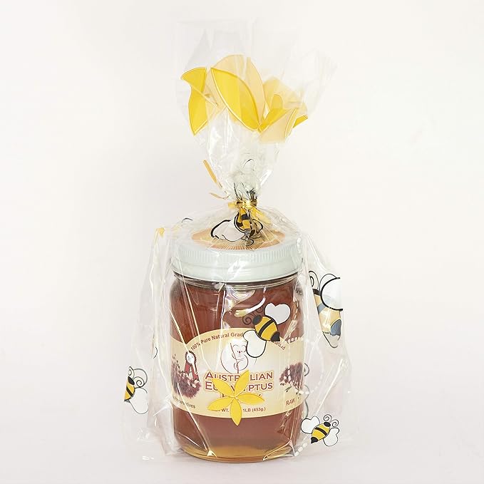 Australian Eucalyptus Raw Honey 16 Oz.| 1 LB Pure 453g 100% Natural Grade A Gift Wrapped