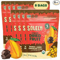 SOLELY - Organic Mango Chocolate Drizzled Strips (2.8 oz Resealable Bags Pack of 8) - Real Fresh Fruit - Healthy Snacks for Adults &amp Kids - Non GMO Vegan Snacks Shelf Stable - 8 Bags (22.4 oz)