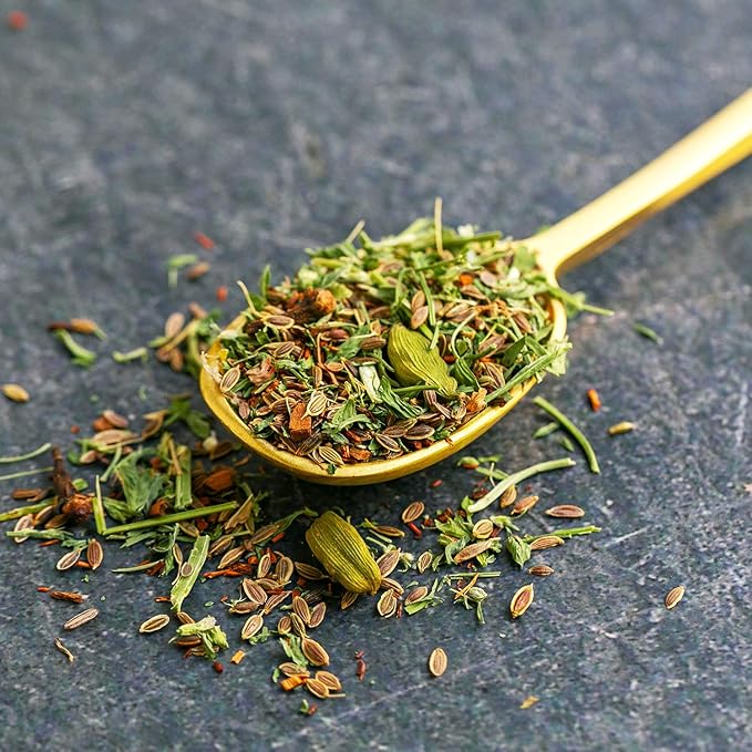 Mrs. Patel's Lactation Tea Chai Spice Blend Rich &amp Sweet For Breastfeeding and Pumping Moms Drink Iced or Hot Loose Leaf Caffeine Free Gluten Free Dairy Free Fenugreek Free (2 Pouches)