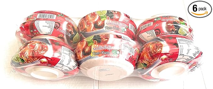 Instant Noodle Bowl 60 Grams 6-Pack (Tom-Yum Flavor)