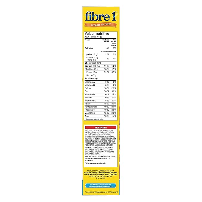 Fibre 1 Honey Cluster Cereal 425g/15oz.
