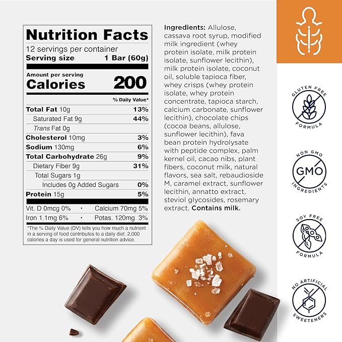 Designs for Health Performance Peptides Bars (12 Bars) | 15 g Whey Protein + 2.4 g PeptiStrong for Muscle &amp Endurance Support – Sweetened with Allulose – Vegetarian Gluten-Free Non-GMO &lt1 g