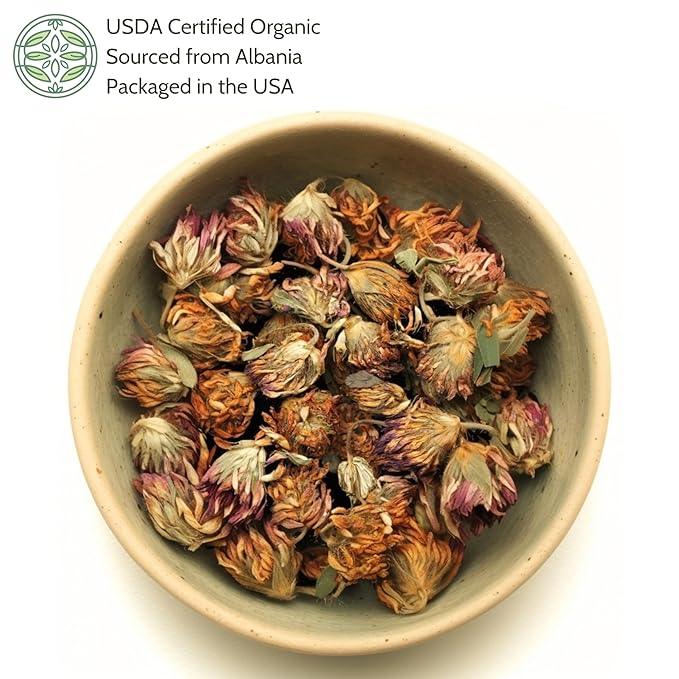 Organic Red Clover Blossoms 8 oz. (227g) USDA Certified Organic Red Clover Blossom Tea Whole