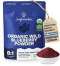 Wild Blueberry Powder Organic 5 Ounce Bag USDA Certified &amp 3rd Party Lab Tested - Antioxidant Rich Smoothies Freeze Dried Blueberries Organic Blueberry Extract for Baking From Whole Dried Blueberr