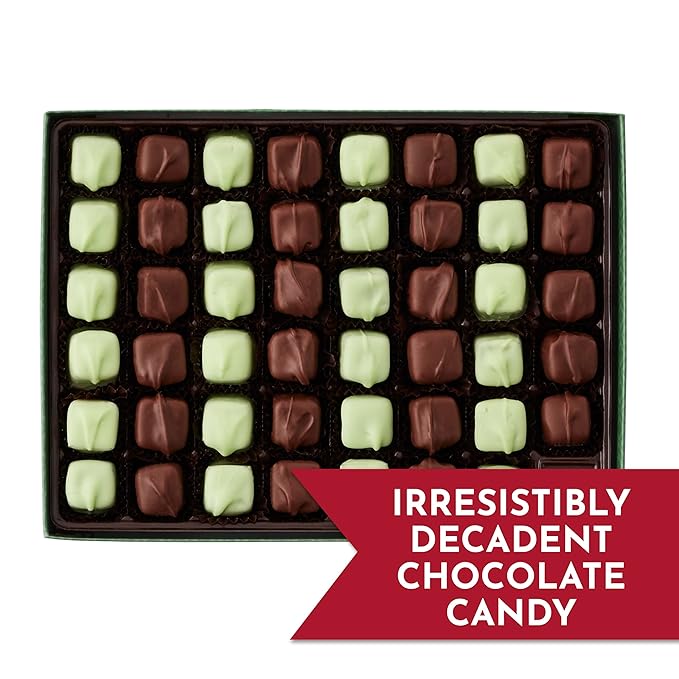Fannie May Premium Milk Chocolate Mint Meltaways Holiday Gift Box 14 Oz
