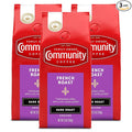 Community Coffee French Roast Dark Roast Ground 12 oz 3 ct Gable Top 12 Ounce (Pack of 3)