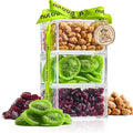 NUT CRAVINGS - Easter Dried Fruits &amp Mixed Nuts Acrylic Tower Gift Basket with Ribbon (3 Tier Assortment) Ramadan Gifts Food Arrangement Healthy Snack Care Package Kosher