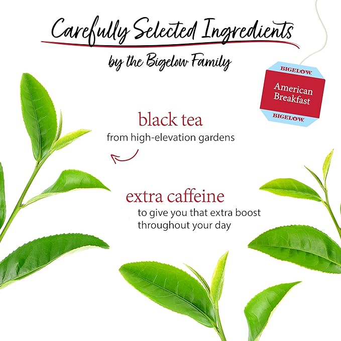 Bigelow Tea American Breakfast Black Tea Bags Caffeinated Tea 20 Count Box (Pack of 6) 120 Total Tea Bags Total