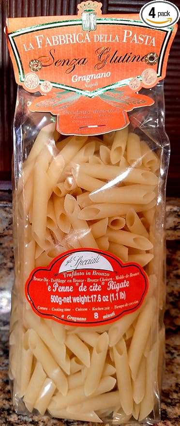 La Fabbrica Della Pasta Gluten Free 'e Penne de zite Rigati - 4 Pack