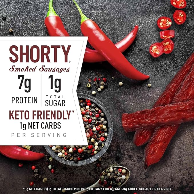 Dukes Sausage Smoked Shorty Hot 5 oz (Pack of 8)