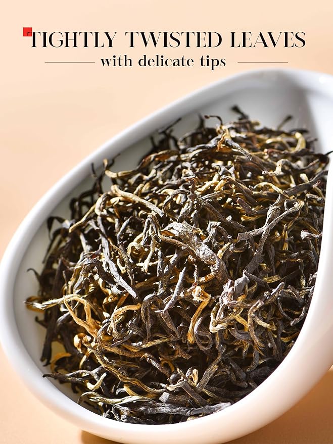 CO-OP 1950 Honey Black Tea Loose Leaf Tea 100g Premium High Mountain Whole Loose Leaf Black Tea Naturally Sweet &amp Mellow Unique Floral &amp Nectar Aroma No Additives 20 Empty Tea Bags Inclu