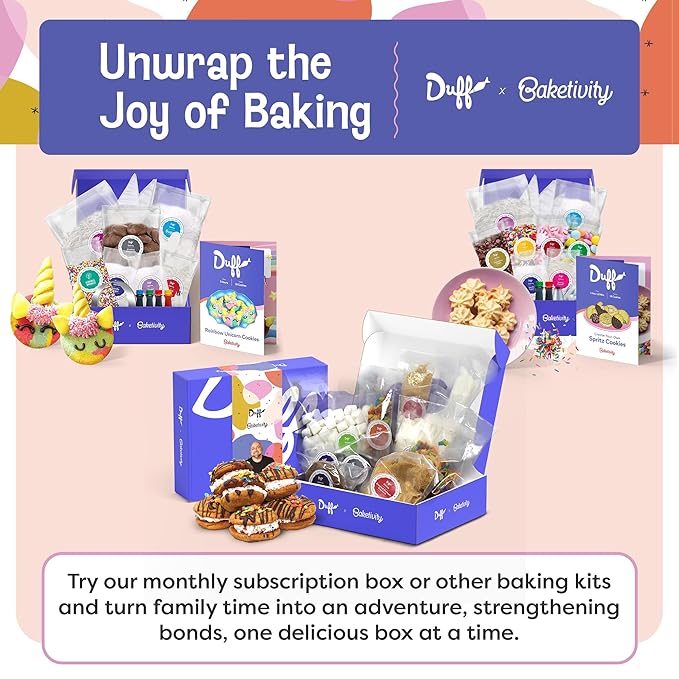 Baketivity x Duff Goldman S’mores Sandwich Cookies Kit Kids Baking Set Cooking Kits for Kids with Premeasured Ingredients Decorating Supplies STEM Activities - Baking Sets for Girls Boys Ages 6-12