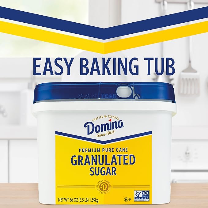 Domino® Granulated Sugar 3.5 lb Easy Baking Tub Premium Pure Cane Sugar (Pack of 2)